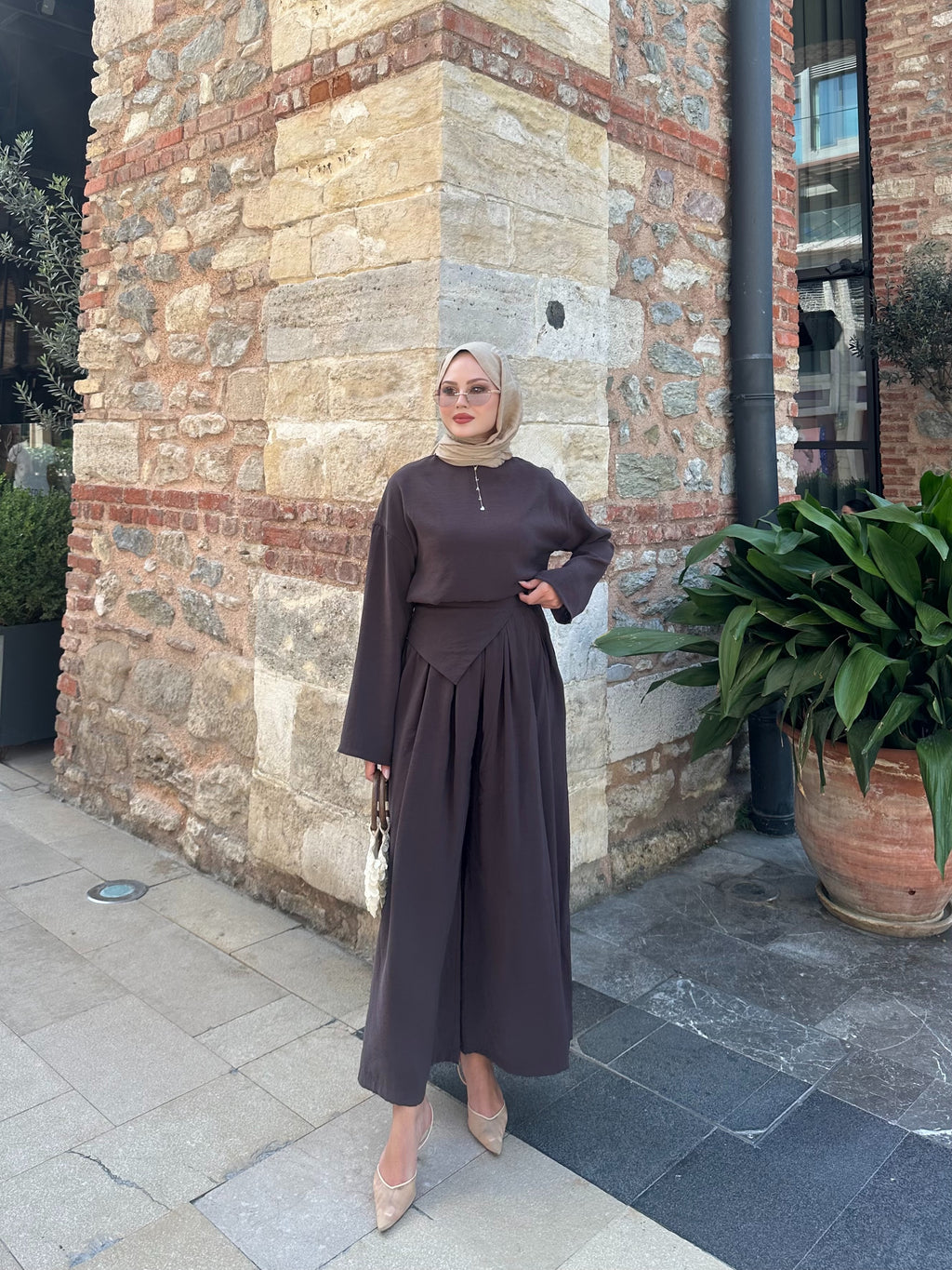Cepli takım kahverengi