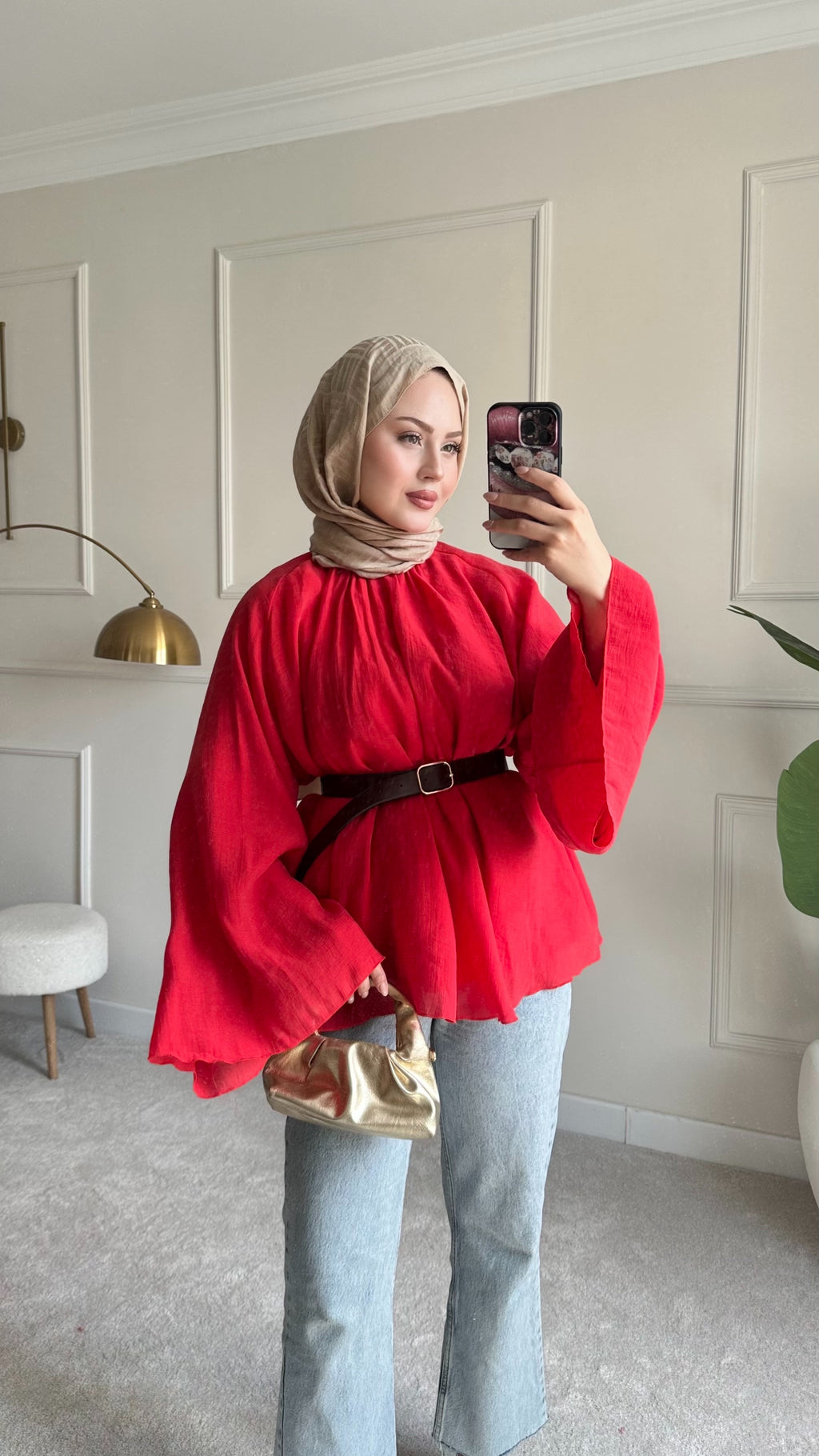 Basic tunik kırmızı