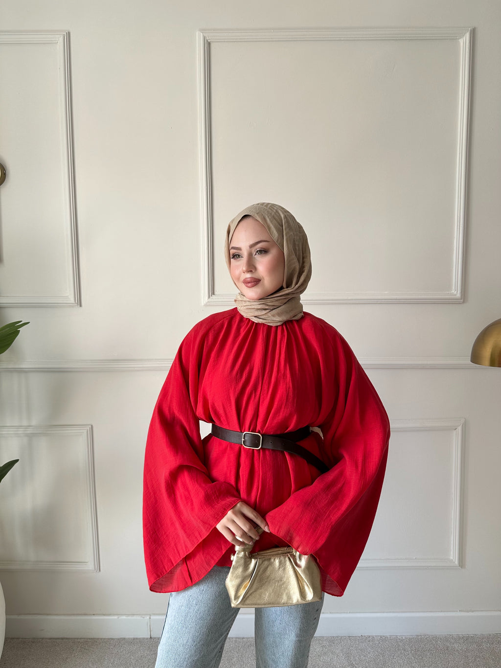 Basic tunik kırmızı