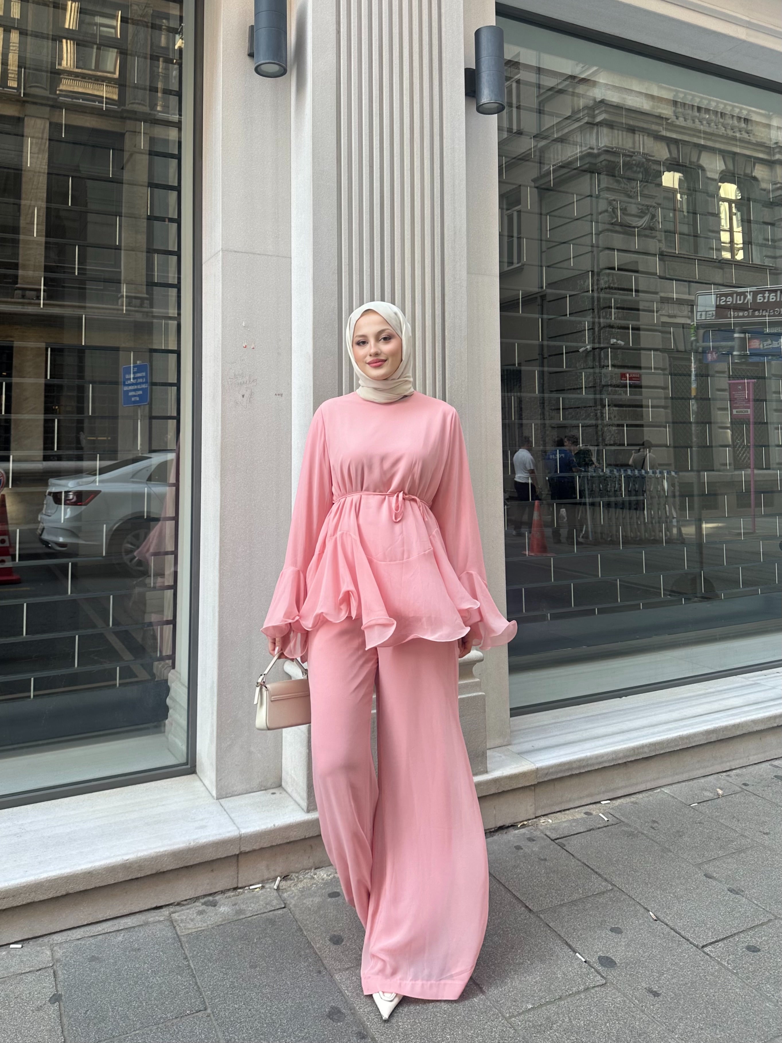 Şifon rüya takım pembe