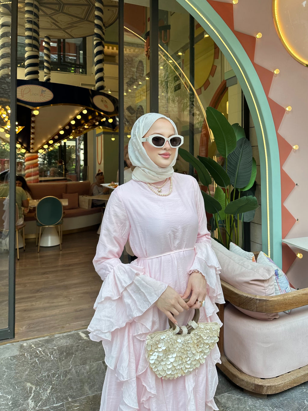 Leydi elbise pembe