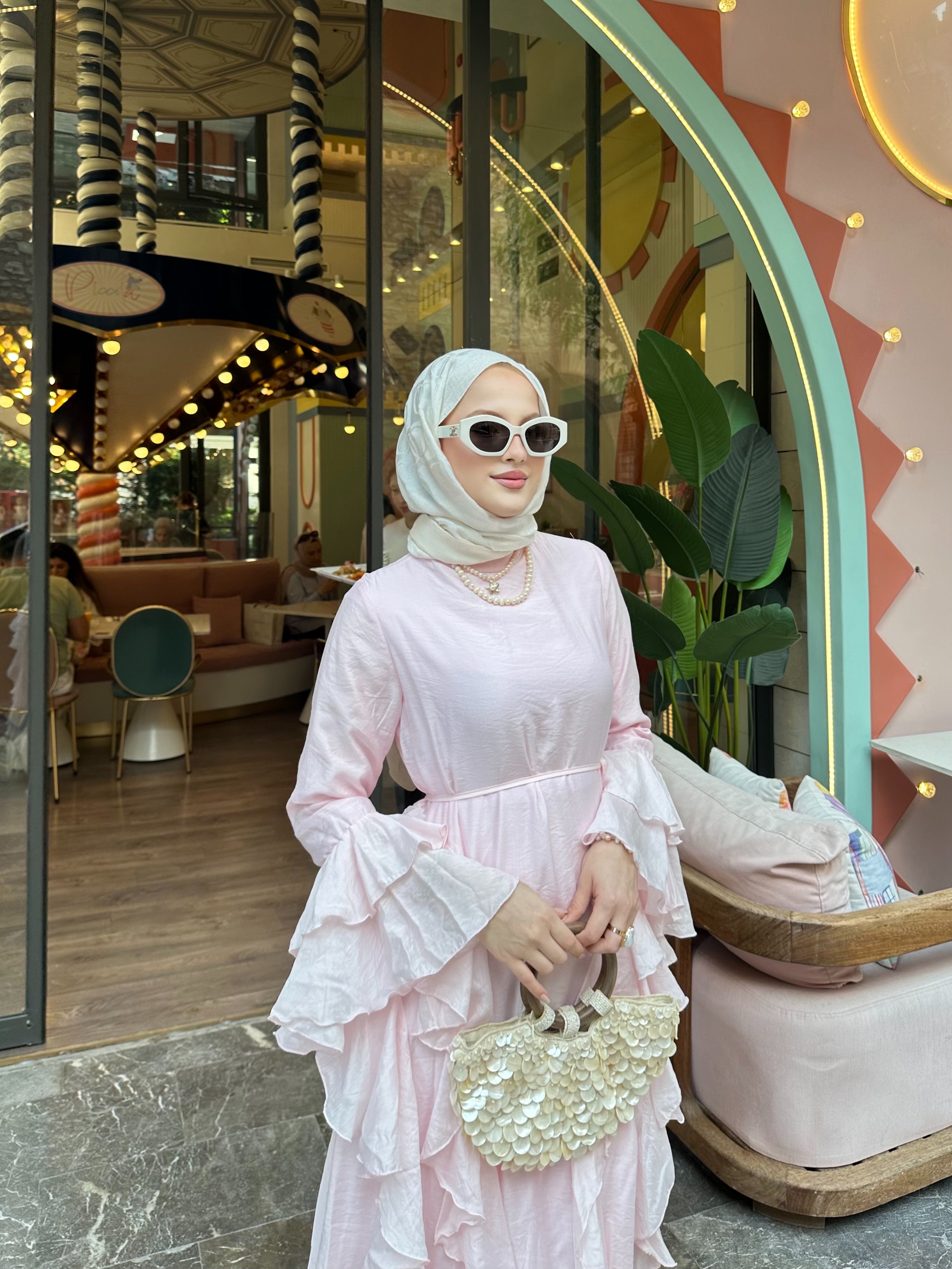 Leydi elbise pembe