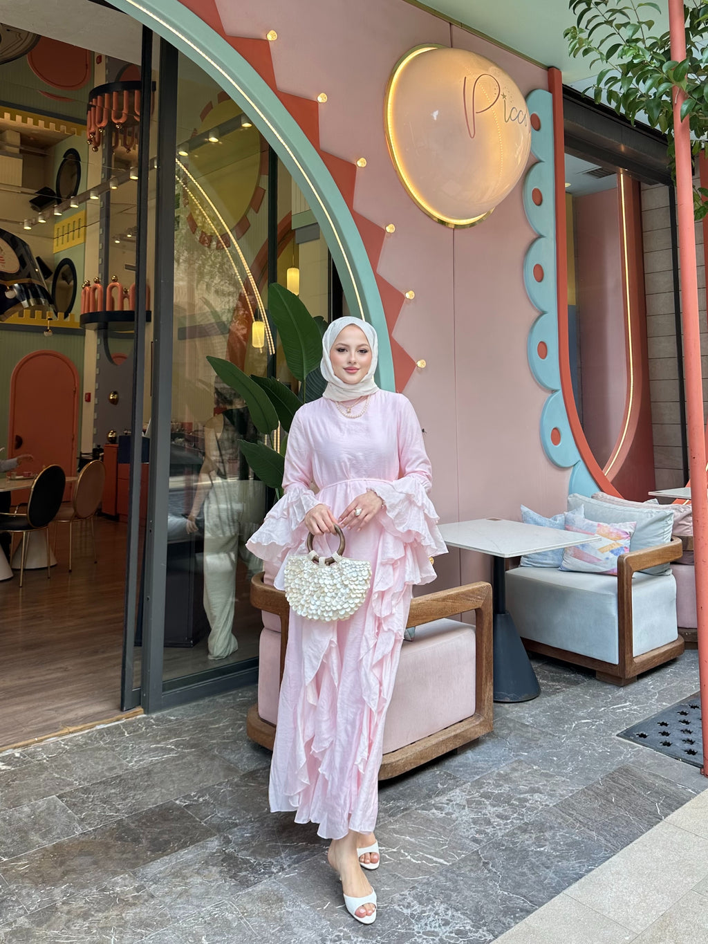 Leydi elbise pembe
