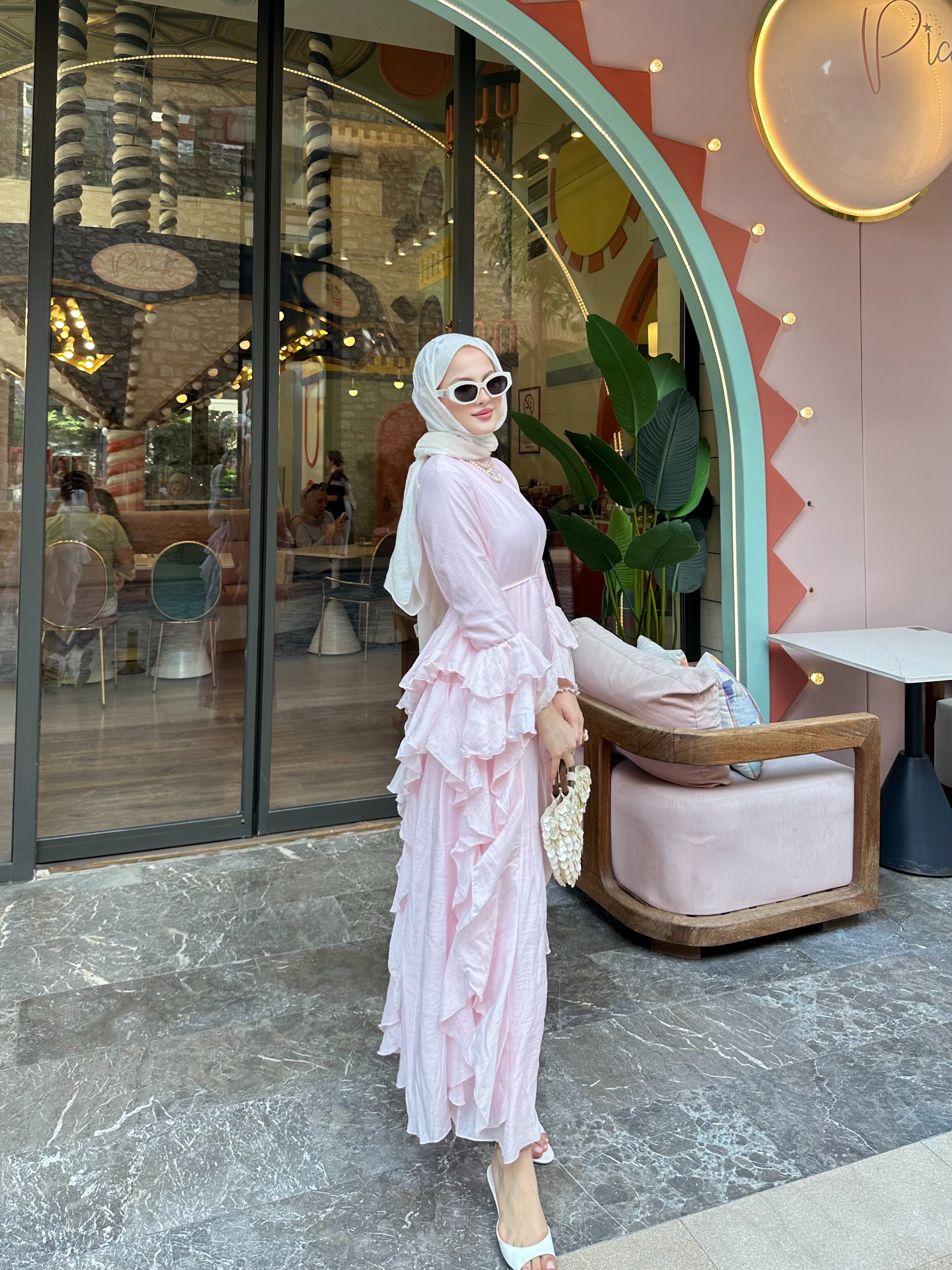 Leydi elbise pembe