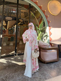 Pamuklu abaya pembe