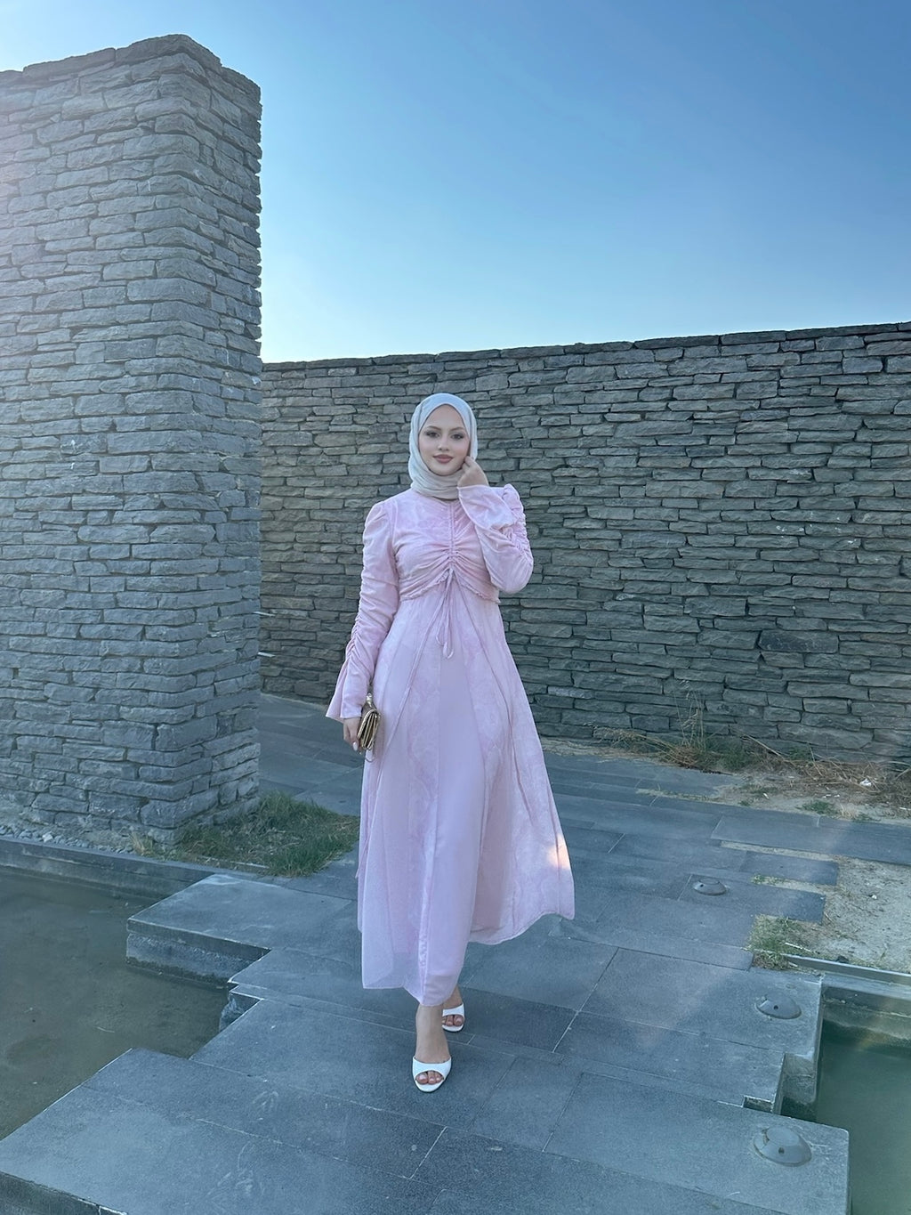 Elisa elbise pembe