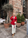 Çimalı Beyaz Pantolon