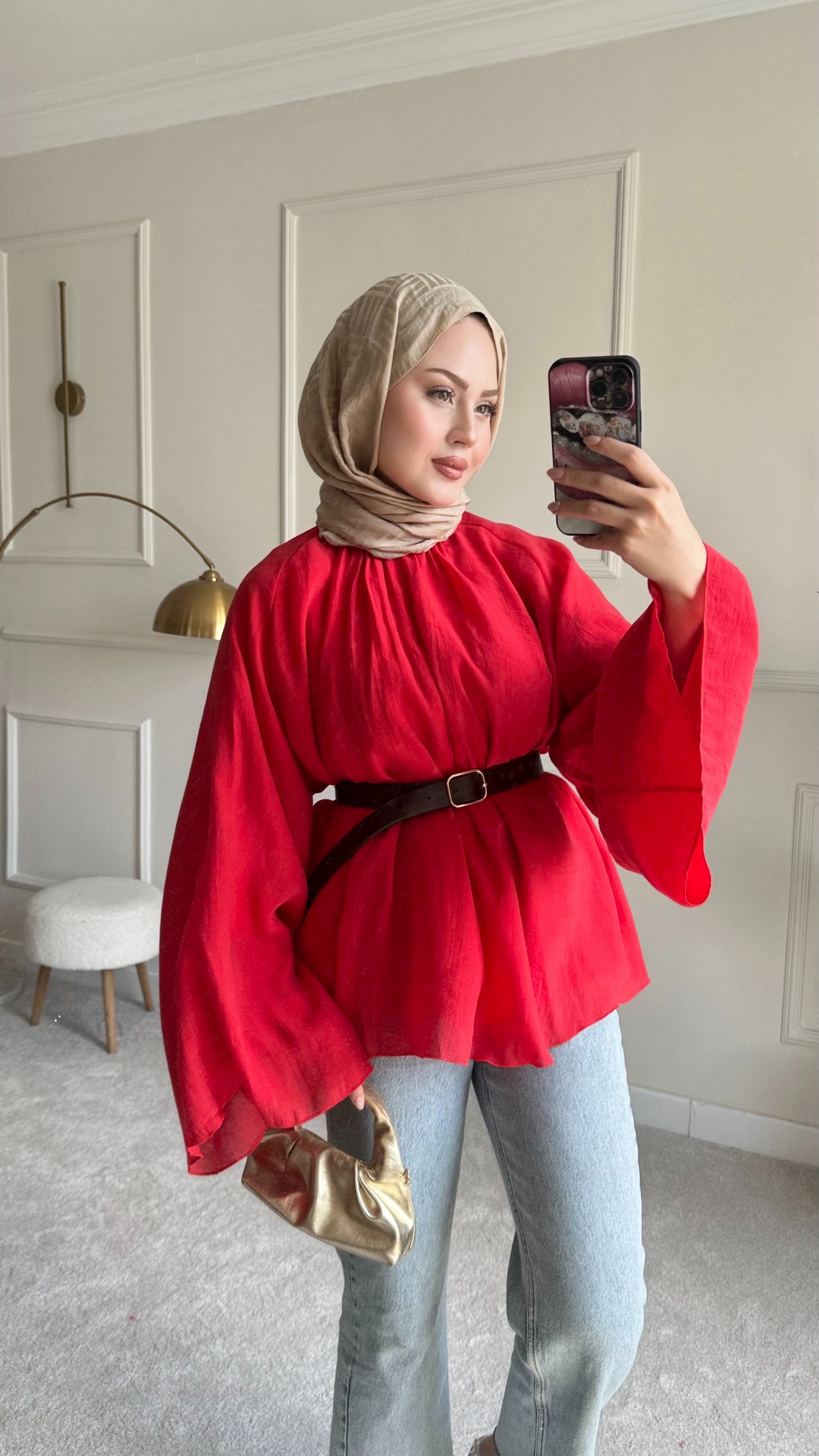 Basic tunik kırmızı