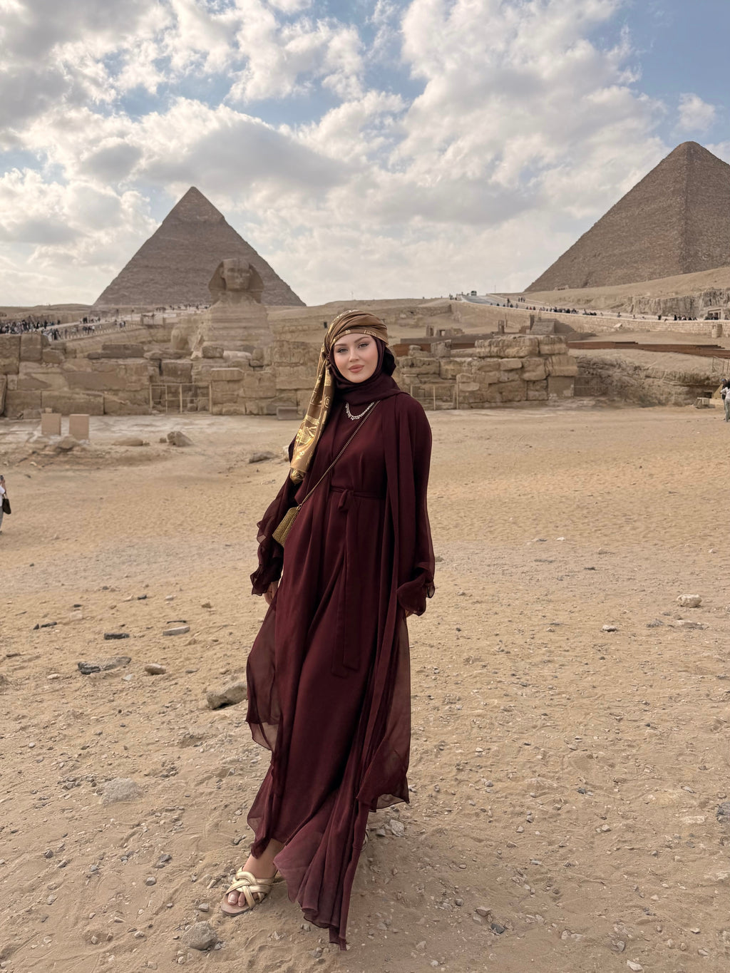 şal dahil abaya bordo