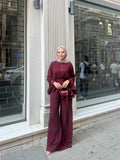 Şifon rüya takım bordo