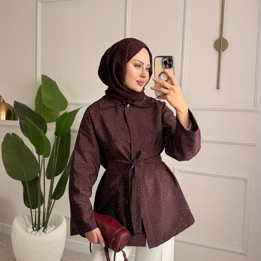 Shine Ceket Bordo