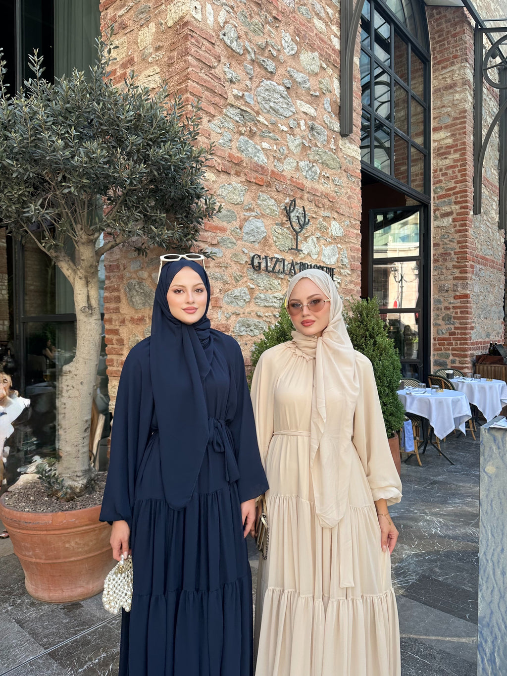 Rosa abaya taş (şal dahil)