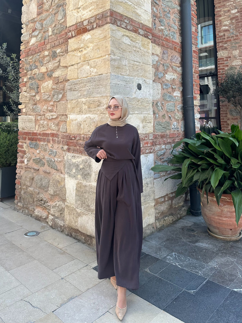Cepli takım kahverengi