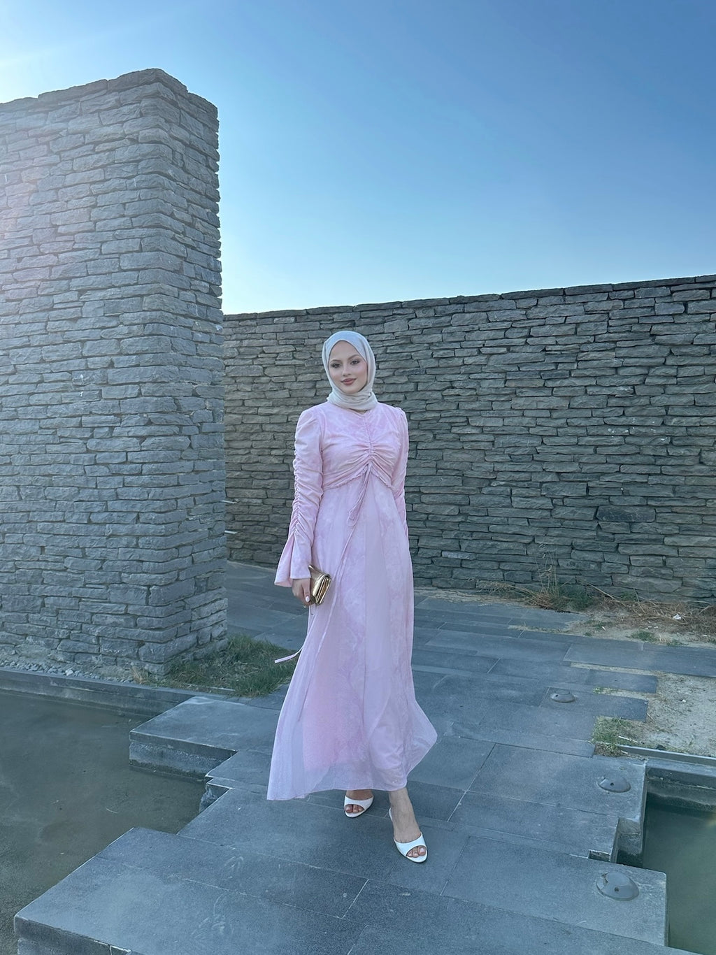 Elisa elbise pembe