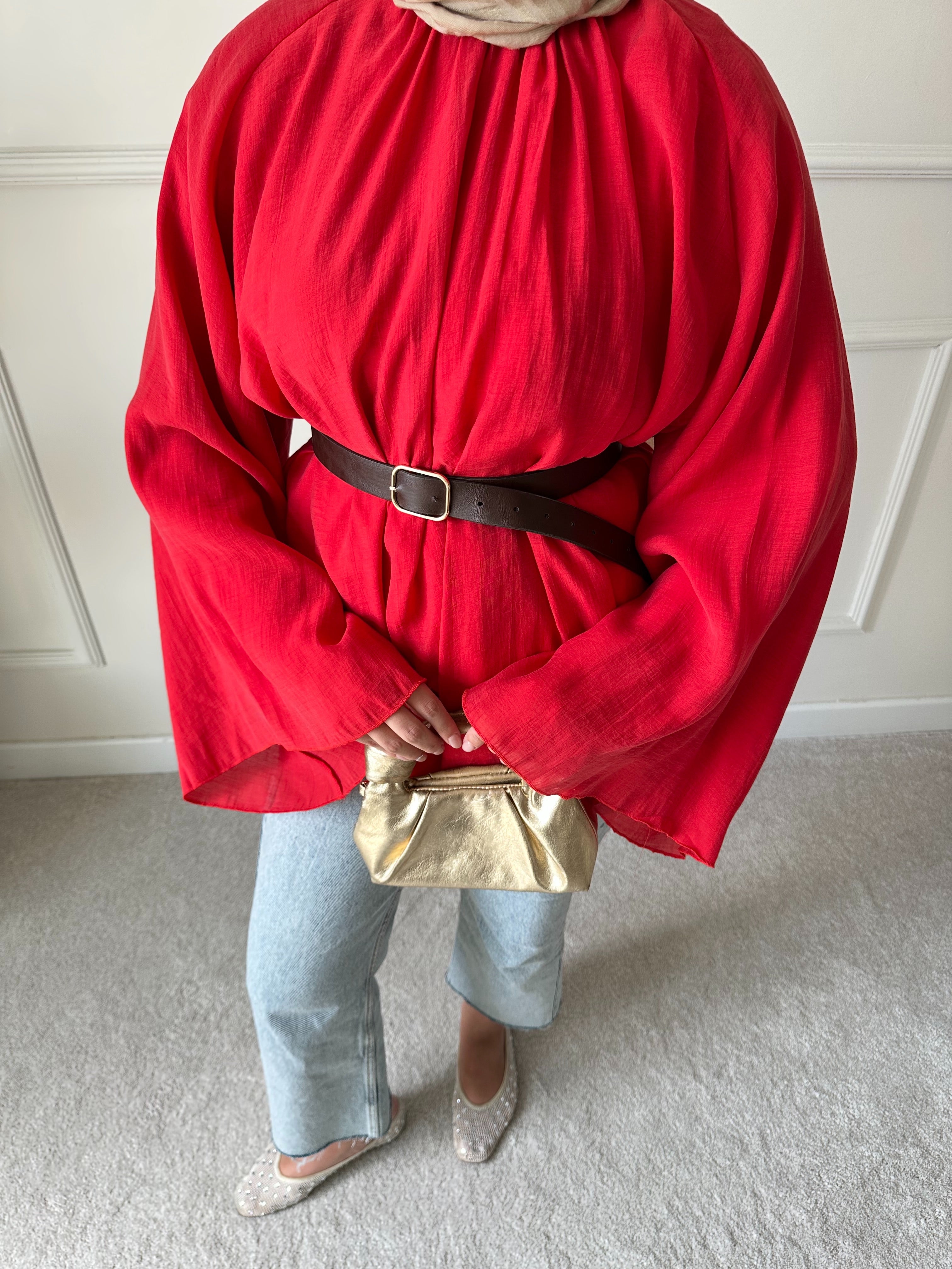 Basic tunik kırmızı