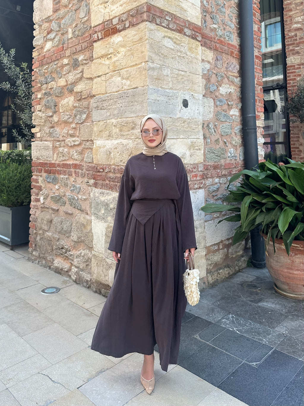 Cepli takım kahverengi