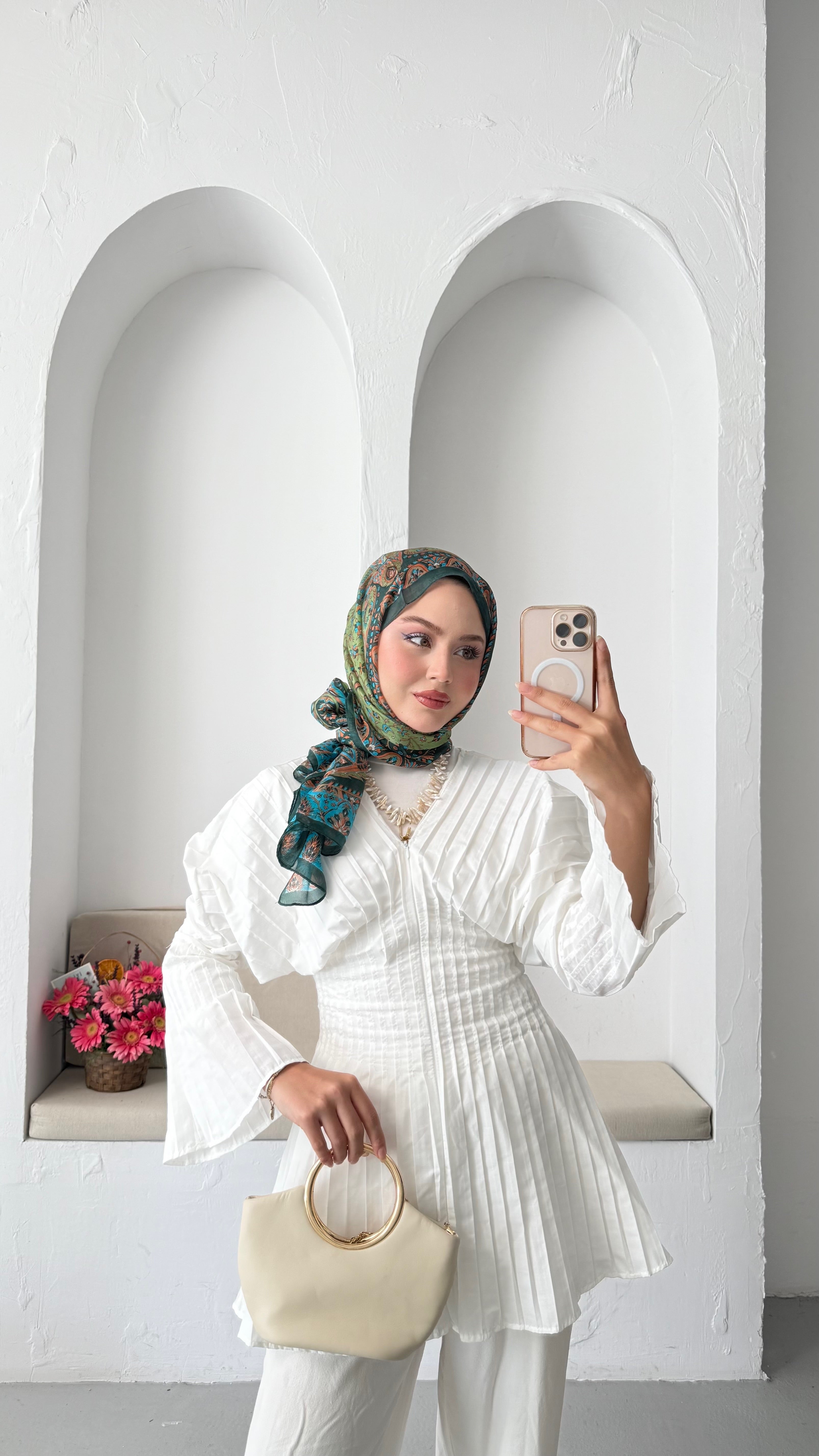Premium tunik beyaz