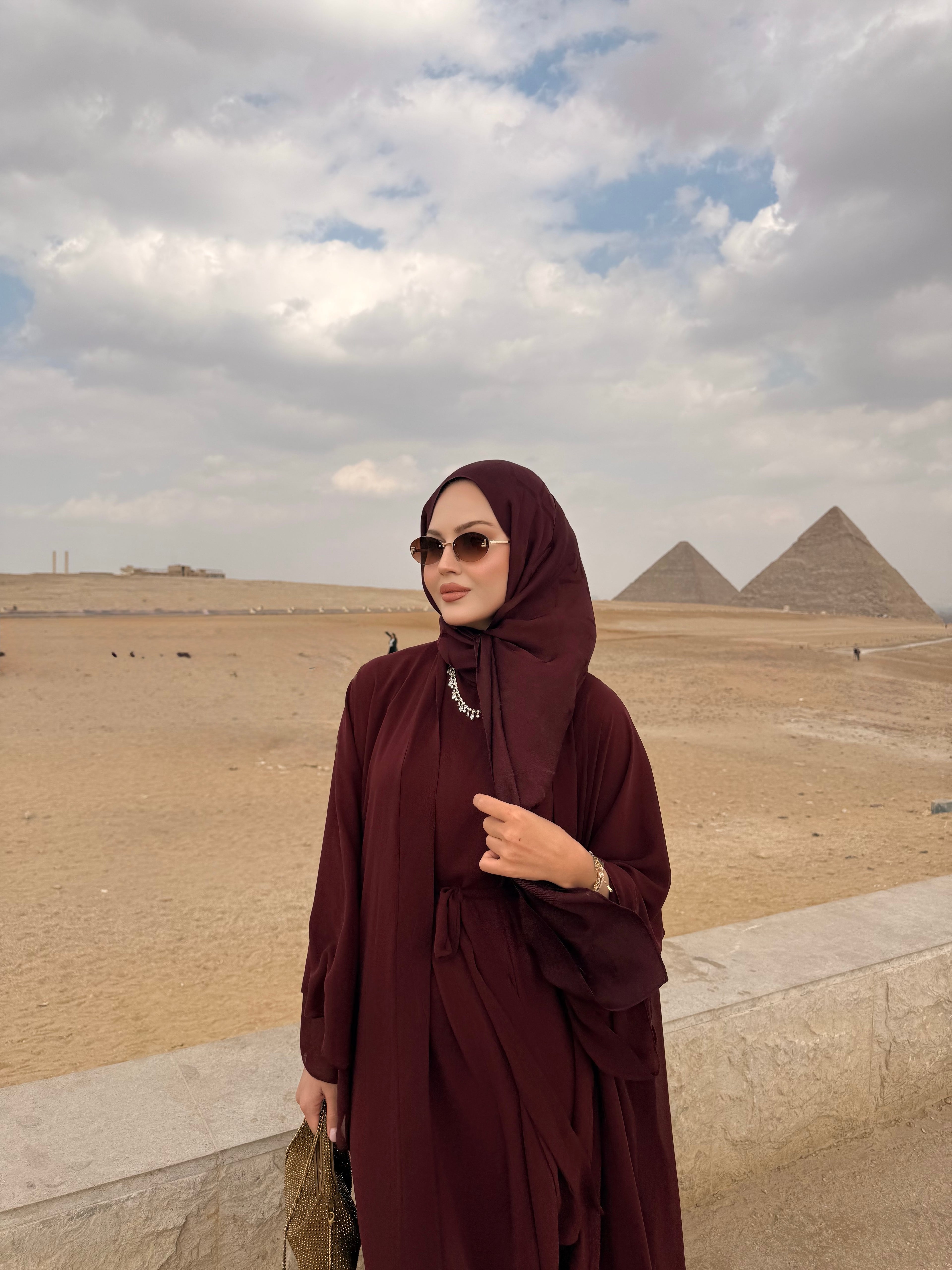şal dahil abaya bordo
