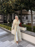 Şallı abaya krem