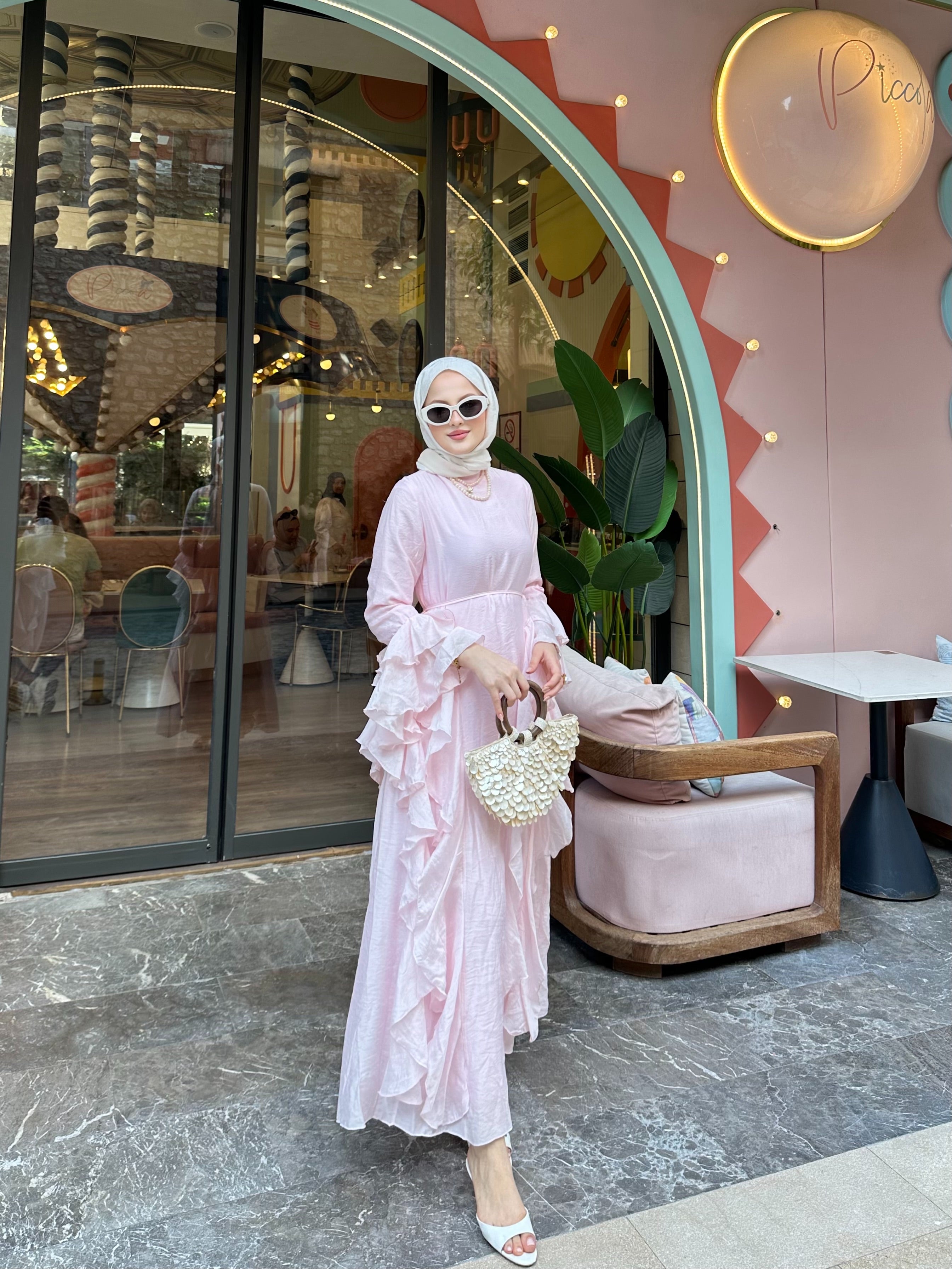Leydi elbise pembe