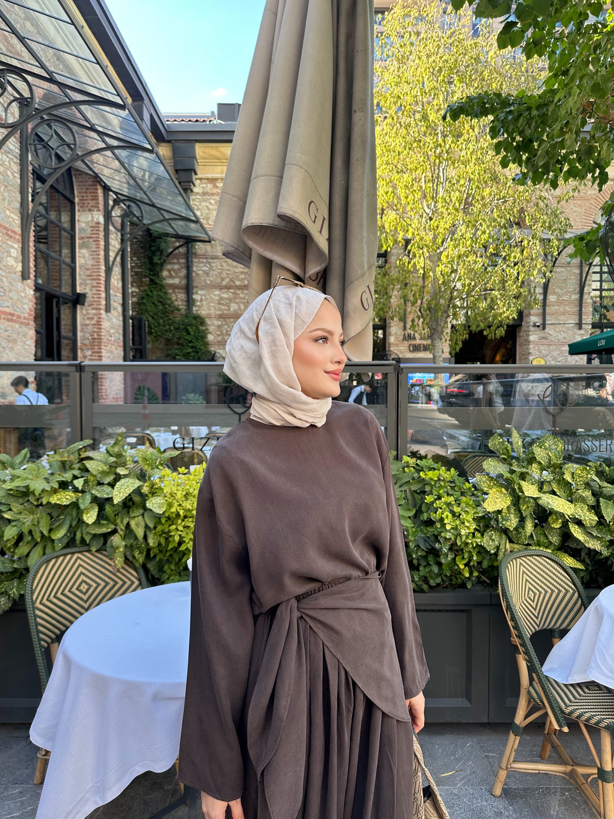 Şalvar model takım kahverengi