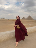 şal dahil abaya bordo