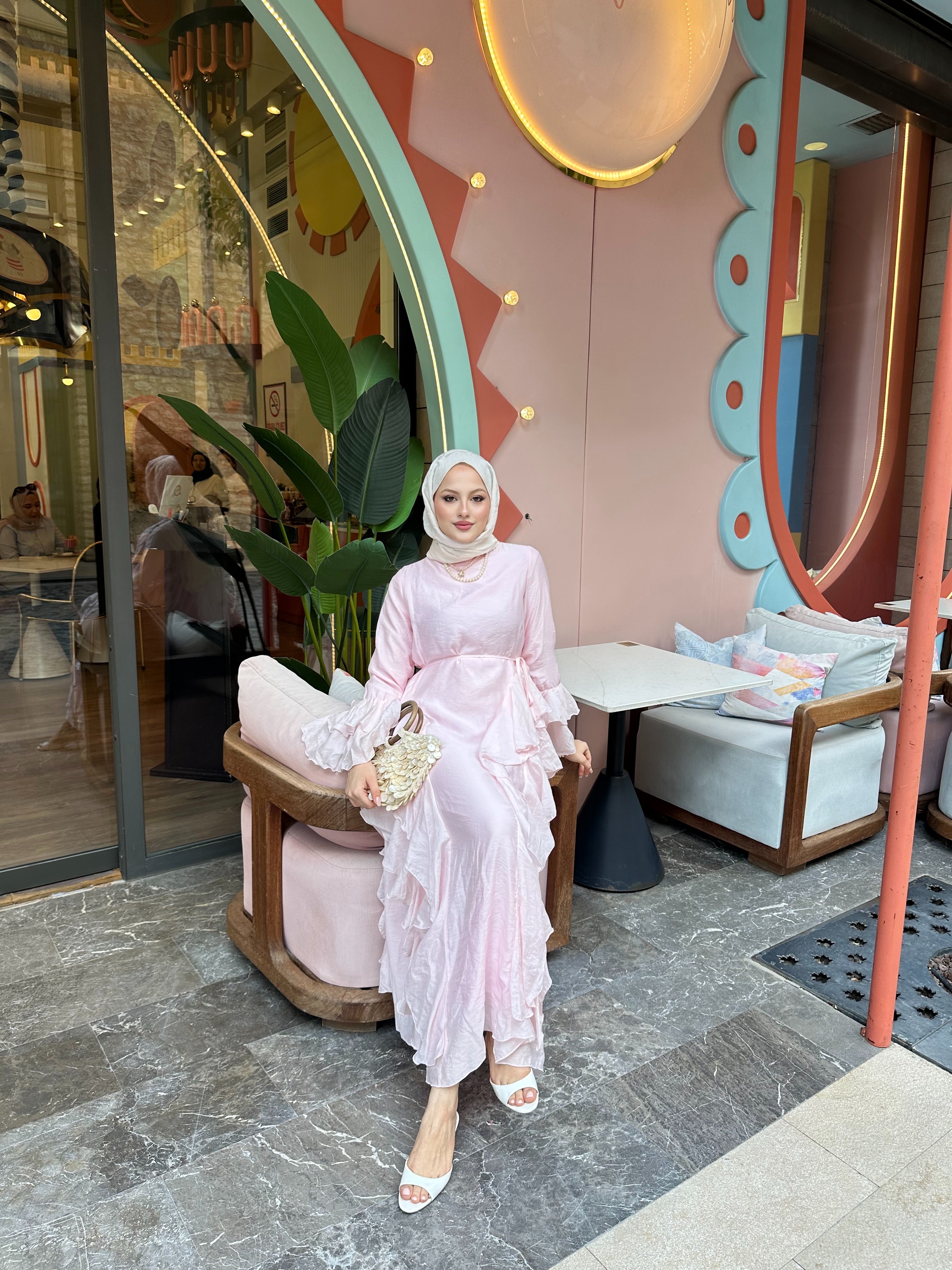 Leydi elbise pembe